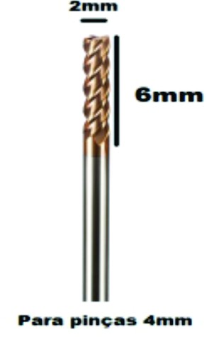 2 x 6 mm -Fresa Hrc 60