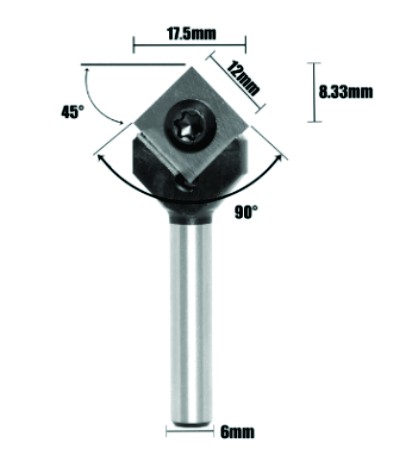  F V-bit Pastilha 90°