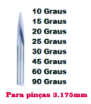 V- Bit Piramental  pinça  3.175 mm